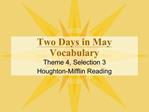 Two Days in May Vocabulary