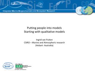 Putting people into models Starting with qualitative models