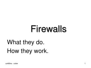 Firewalls