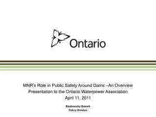 MNR’s Role in Public Safety Around Dams –An Overview