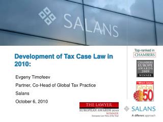 Development of Tax Case Law in 2010:
