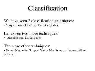 Classification