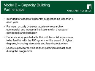 Intended for cohort of students: suggestion no less than 5 each year