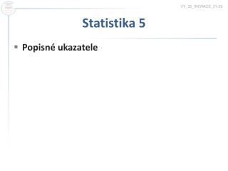 Statistika 5