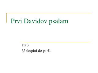 Prvi Davidov psalam