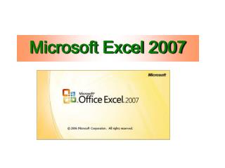 Microsoft Excel 2007