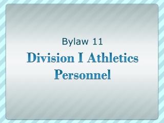 Division I Athletics Personnel
