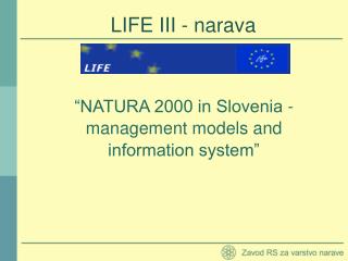 LIFE III - narava