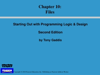 Starting Out with Programming Logic &amp; Design Second Edition by Tony Gaddis