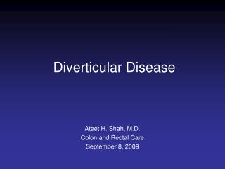Diverticular Disease