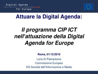 Loris Di Pietrantonio Commissione Europea DG Società dell’Informazione e Media