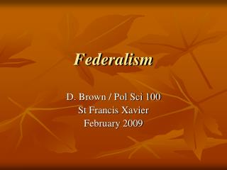 Federalism