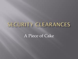 Security Clearances