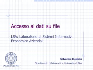 Accesso ai dati su file