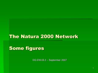 The Natura 2000 Network Some figures