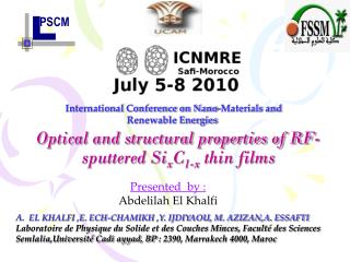 Optical and structural properties of RF-sputtered Si x C 1-x thin films