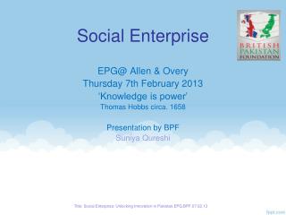 Social Enterprise