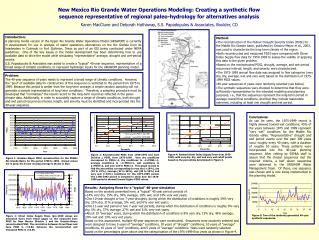 New Mexico Rio Grande Water Operations Modeling: Creating a synthetic flow
