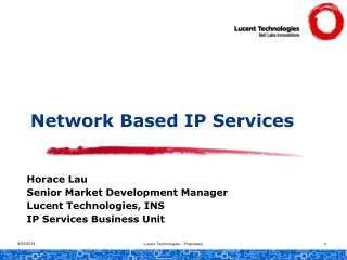 Network Based IP Services