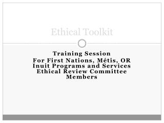 Ethical Toolkit