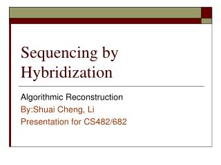 Sequencing by Hybridization