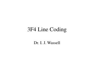 3F4 Line Coding