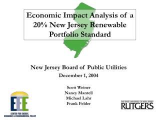 Economic Impact Analysis of a 20% New Jersey Renewable Portfolio Standard