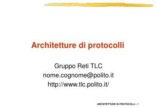 Architetture di protocolli