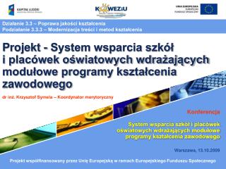 Działanie 3.3 – Poprawa jakości kształcenia