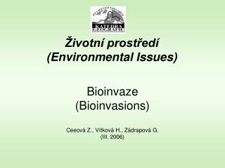 Životní prostředí (Environmental Issues)