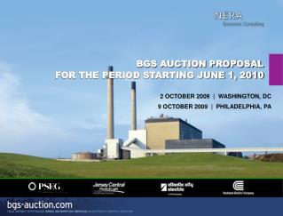 BGS AUCTION PROPOSAL FOR THE PERIOD STARTING JUNE 1, 2010