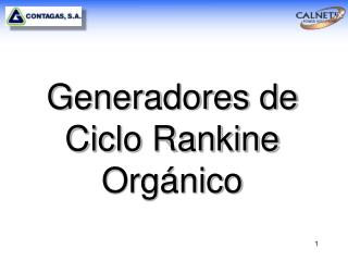 Generadores de Ciclo Rankine Orgánico