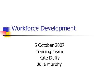 Workforce Development