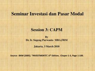 Seminar Investasi dan Pasar Modal