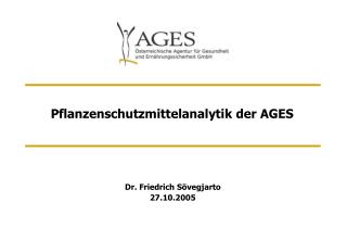 Pflanzenschutzmittelanalytik der AGES