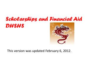 Scholarships and Financial Aid DHSHS