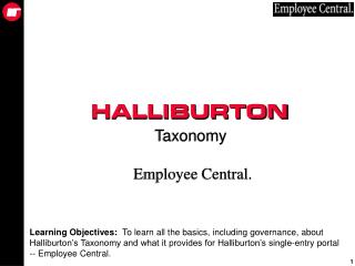Taxonomy Employee Central.