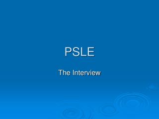 PSLE