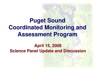 Puget Sound Coordinated Monitoring and Assessment Program