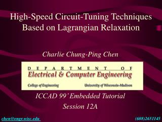 High-Speed Circuit-Tuning Techniques Based on Lagrangian Relaxation