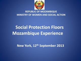 Social Protection Floors Mozambique Experience