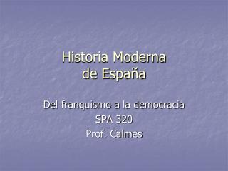 Historia Moderna de España