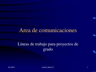 Area de comunicaciones