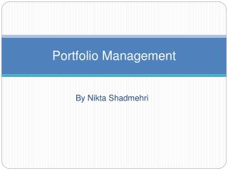 Portfolio Management