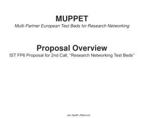 MUPPET: Project Objectives