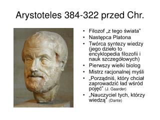 Arystoteles 384-322 przed Chr.