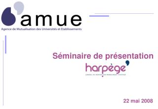 Séminaire de présentation