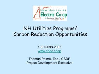 NH Utilities Programs/ Carbon Reduction Opportunities