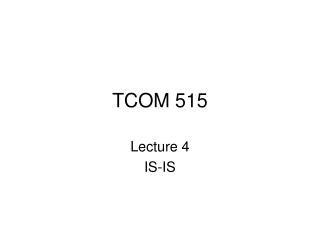 TCOM 515