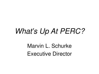What’s Up At PERC?